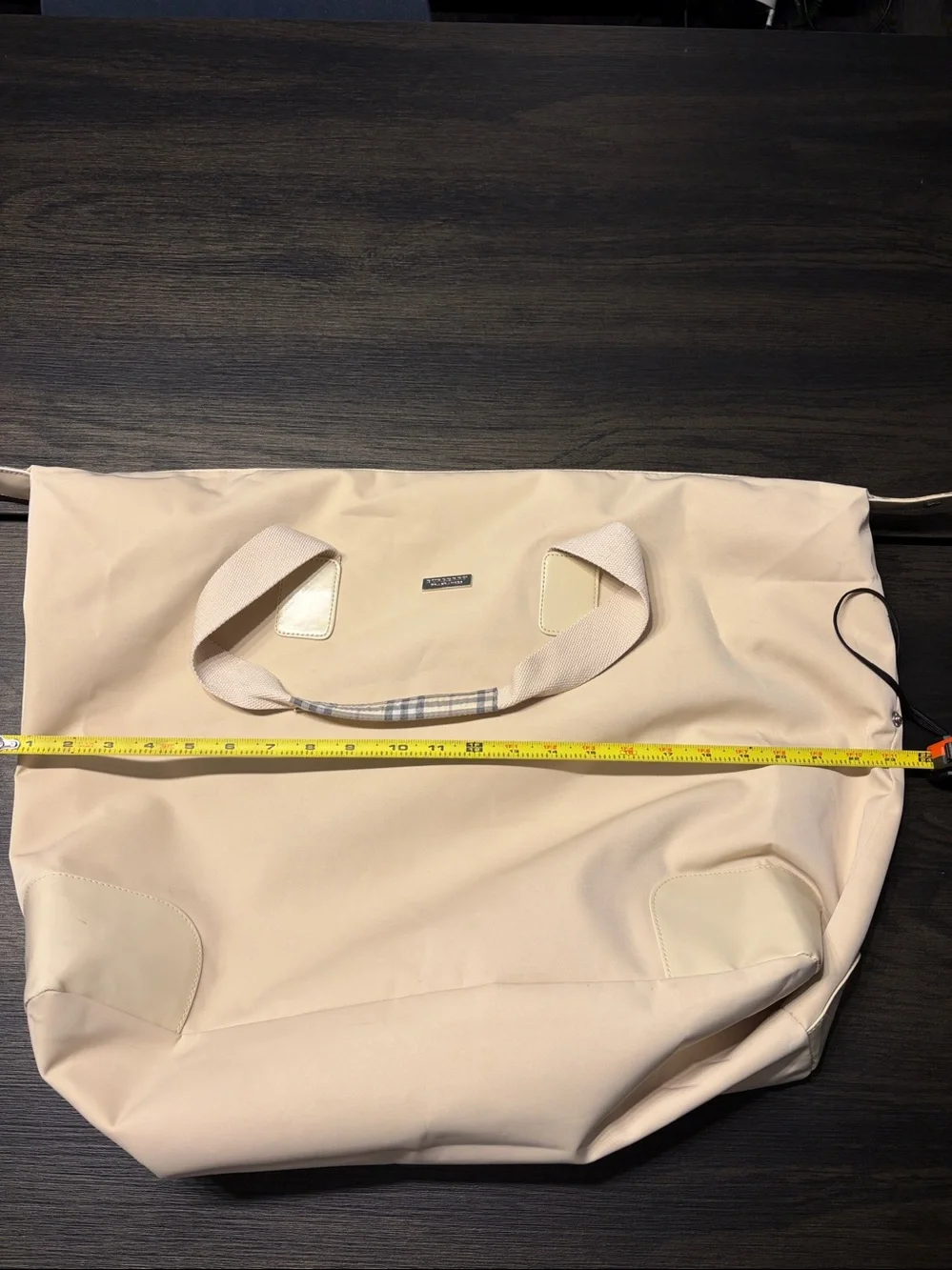 Burberry Fragrances Large Cream Beige Weekender Travel Duffel Bag